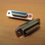 25-way Microminiature-D Plug with pins - for cryogenic use
