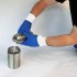 Using wrist length cryogenic gloves to pour liquid nitrogen