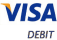 VISA debit cards accepted