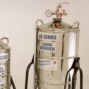 Closeup of ES50 Liquid Nitrogen Vessel
