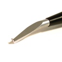 The small u-shape pushes on the top edge of the pin
